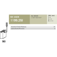 Комплект графитовых щеток 2 шт аналог BOSCH OEM 1607000V37/AS Asein 1199.29J