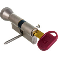 Цилиндровый механизм с вертушкой MOTTURA DPC1F3131 S3 62мм/26+10+26 сатин.никель 5+1 кл. 39489