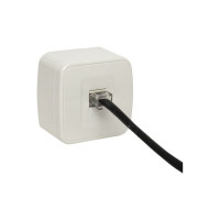 Розетка EKF Phone Минск, 1-местная, ОП, белая, Basic EGT01-034-10
