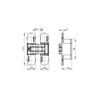 Петля скрытой установки Armadillo U3D6000 SC (11160UN3D), цвет матовый хром 36331