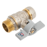 Шаровой кран для воды СТМ СТАНДАРТ 16х1/2", ц/ш, бабочка CWPM1216