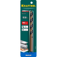 Сверло по металлу COBALT HSS-Co 8% сталь М42 (12х151 мм) Kraftool 29656-12