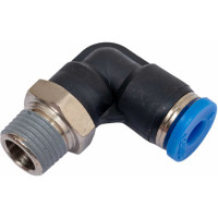 Фитинг цанговый угловой с наружной резьбой 1/8M для трубки диаметром 4 мм SHPI PL 04-R01