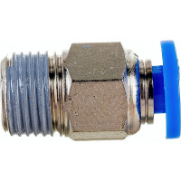 Фитинг цанговый прямой с наружной резьбой 1/8M для трубки диаметром 4 мм SHPI PC 04-R01