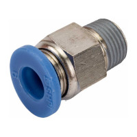 Фитинг цанговый прямой с наружной резьбой 1/8M для трубки диаметром 6 мм SHPI PC 06-R01