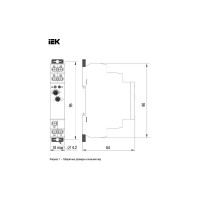Реле тока IEK ORI 0,2-2А 24-240В AC/24В DC ORI-01-2