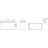 Аккумулятор для ИБП WBR HR1234W F2 12В, 9 Ач УТ-00000256