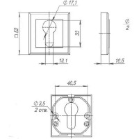 Накладка на евроцилиндр RUCETTI RAP KH-S AB, цвет-бронза 9010413