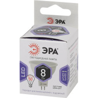 Светодиодная LED лампа ЭРА, MR16-8W-860-GU5.3 диод, софит, 8Вт, холодный, GU5.3 10/100/4200 Б0049071