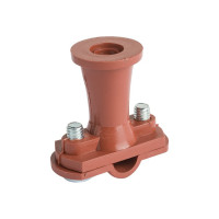 Держатель круглого проводника EZETEK 6-10мм коричневый, высота 38мм, пластик 91105