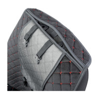 Накидки на передние сиденья CarPerformance, 2 шт. материал алькантара CUS-1012 BK/RD