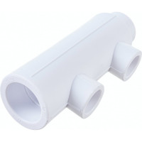 Коллектор Blue Ocean полипропилен, 2 отвода - 32х20х2 осевое - 57 мм PPRF/FCEUM-01(W)-32х20х2