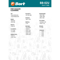 Комплект мешков пылесборных BB-02U 5 шт для пылесоса BORT 93411386
