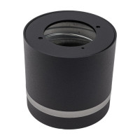 Накладной светильник truEnergy gx53 d85xh80мм ip20 черный/алюминий 21002