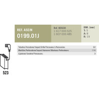 Комплект графитовых щеток 2 шт аналог BOSCH OEM 1617000525 Asein 0199.01J