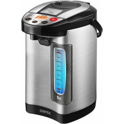 Centek Термопот 5.0л 890Вт, 4 режима 45-60-85-98C, LCD-диспл. корпус из нерж. стали CT-0084 Black