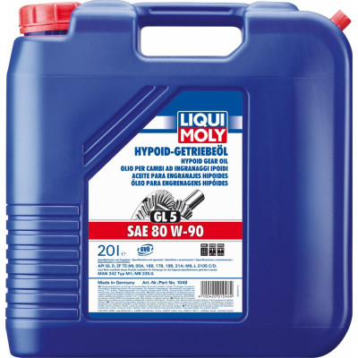 Минеральное трансмиссионное масло LIQUI MOLY Hypoid-Getrieb. 80W-90 GL-5 1048