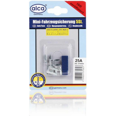 Alca Предохранители флажковые мини 25 А, 5 шт. 670600