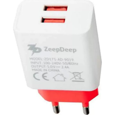 ZeepDeep зарядное устройство EnergyPlug 2 USB X 2.4A 802075