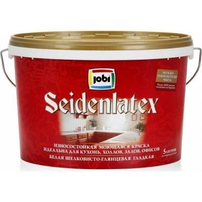 Износостойкая краска для стен и потолков JOBI SEIDENLATEX 11909