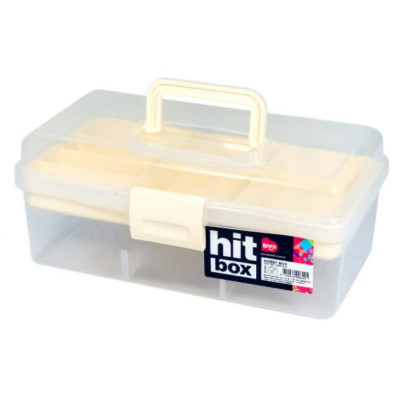 BORA Контейнер для рукоделиявставка БЕЖЕВАЯ ПЛАСТИК 1/18 ПЛ-BO820b