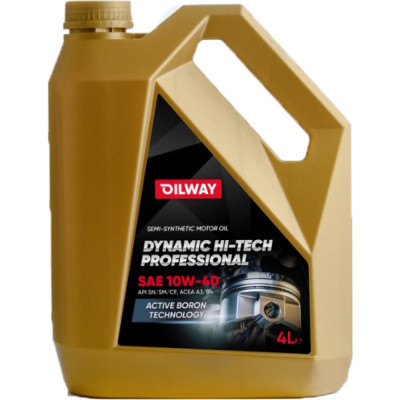 OILWAY Масло моторное Dynamic Hi-Tech Professional 10W-40 API SN/CF (п/с) (4 л) 4670030170125