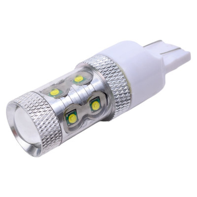 SKYWAY Автолампа диод T20 W21/5W 10 SMD диодов 1-конт белая повороты, задний ход, стопы S08201199