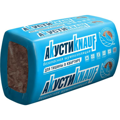 Knauf Insulation Звукоизоляция АкустиКНАУФ (50x610x1230 / 12 м2 / 16 плит) 624798