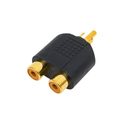 Pro Legend Переход RCA штекер - 2 x RCA гнездо пластик Gold, Gold, PL2280