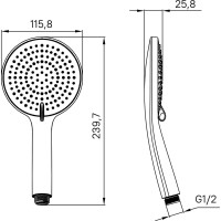 Лейка для душа IDDIS Optima Home OPH3F0Bi18