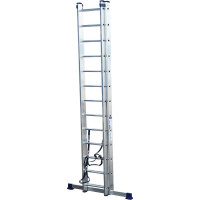 Лестница алюминиевая Алюмет 2х13 ступеней двухсекционная универсальная H2 5213