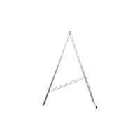 Лестница алюминиевая Алюмет 2х14 ступеней двухсекционная универсальная H2 5214