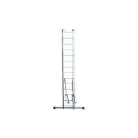 Лестница алюминиевая Алюмет 2х14 ступеней двухсекционная универсальная H2 5214