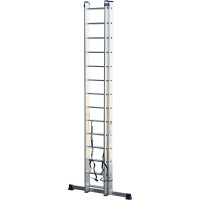 Лестница алюминиевая Алюмет 2х14 ступеней двухсекционная универсальная H2 5214
