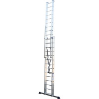 Лестница алюминиевая Алюмет 2х14 ступеней двухсекционная универсальная H2 5214