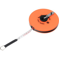 Геодезическая рулетка SPARTA 30 м, 12,5 мм, лента ПВХ, закрытый круглый корпус 312235