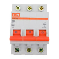 Автоматический выключатель TDM ELECTRIC ВА47-63 3Р 20А SQ0218-0020