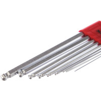 Набор имбусовых ключей MATRIX HEX 9 шт экстра-длинный с шаром 16410