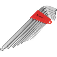 Набор имбусовых ключей MATRIX HEX 9 шт экстра-длинный с шаром 16410