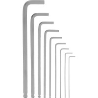 Набор имбусовых ключей MATRIX HEX 9 шт экстра-длинный с шаром 16410