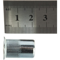 Заклепка с внутренней резьбой Kenner потайной бортик Белый цинк м10х1,5х21 180шт зрп10