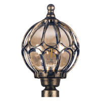 Садово-парковый светильник FERON PL3706 столб круглый 60W 230V E27, черное золото 11374