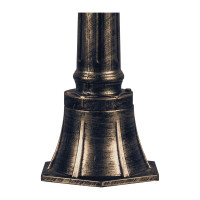 Садово-парковый светильник FERON PL3706 столб круглый 60W 230V E27, черное золото 11374