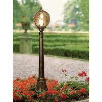 Садово-парковый светильник FERON PL3706 столб круглый 60W 230V E27, черное золото 11374