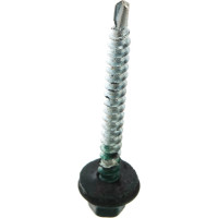 Кровельный саморез Tech-Krep КР сверло 4,8х51 RAL-6005 тёмно-зеленый 60 шт, коробка с окном 125558