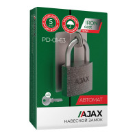 Навесной замок AJAX PD-01-63 англ. 3 кл., коробка 42241