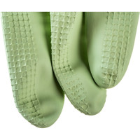 Латексные перчатки Рыжий кот с хлопковым напылением, зеленые, размер M 101279