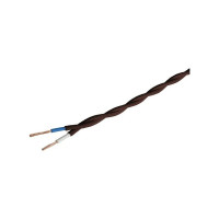 Силовой кабель Retro Electro ретро, 2х1,5, коричневый, длина бухты 20 2254726