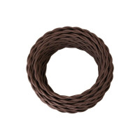 Силовой кабель Retro Electro ретро, 2х1,5, коричневый, длина бухты 20 2254726
