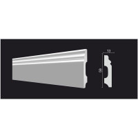 Напольный плинтус Decor-Dizayn ударопрочный влагостойкий под покраску 60Х13Х2000 мм DD27